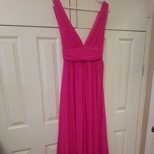 Pink flowy formal dress